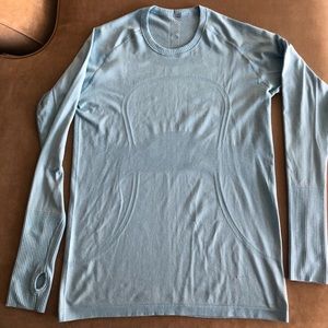 LULULEMON Long Sleeve Swiftly Tech Crew Blue